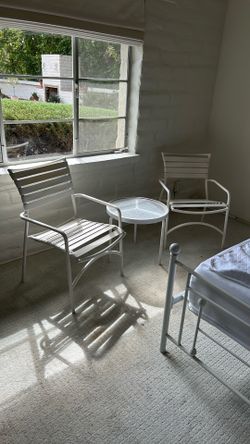 Patio chairs and table