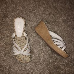 White Wedge Sandals