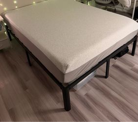 Full-Size Mattress and Metal Frame