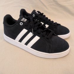 Woman's Adidas Ortholite CloudFoam Suede Black&White Sneakers Shoes Size 8