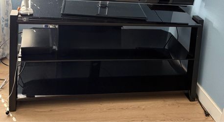 Glass tv stand