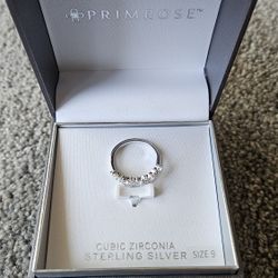 Primrose Cubic Zirconia Sterling Silver Size 9 Rings