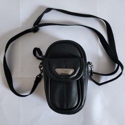 View Black Camera Bag Case Double Zipper Shoulder Strap Belt Loop