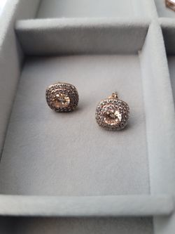 Rose Gold Over Sterling Earrings