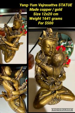 Yang-yum Vajrasattava statue Antique great condition for $500 obo