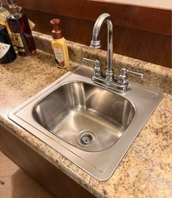 Stainless Steel Bar Sink with Faucet Included