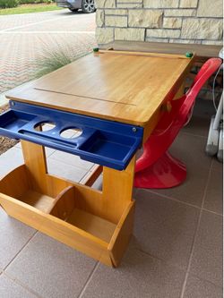 FREE kids art desk and red chair