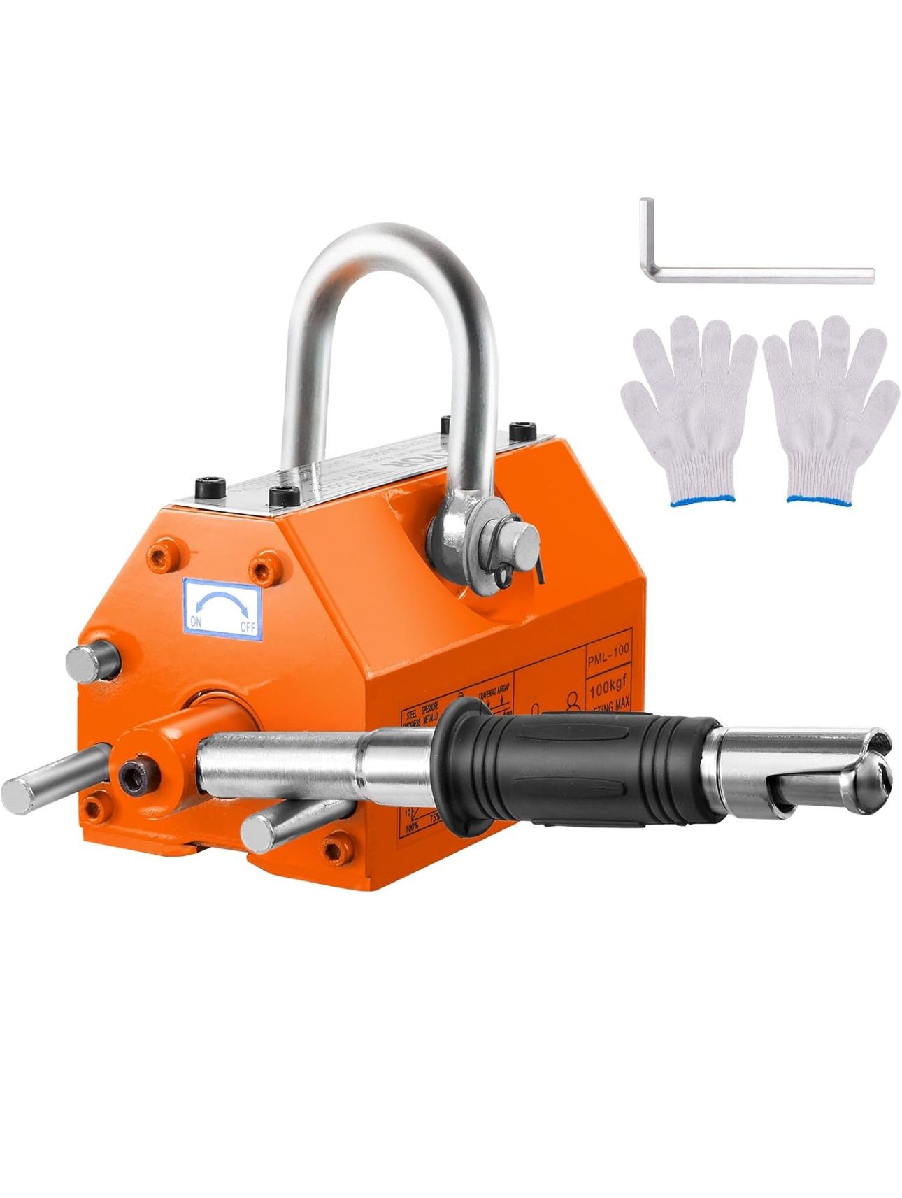 Magnetic Lifter, 220 lbs/100 kg Pulling Capacity, 2.5 Safety Factor ...