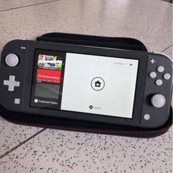 Nintendo Switch Lite (Gray) + Case + Charger – Factory Reset, Works Perfect
