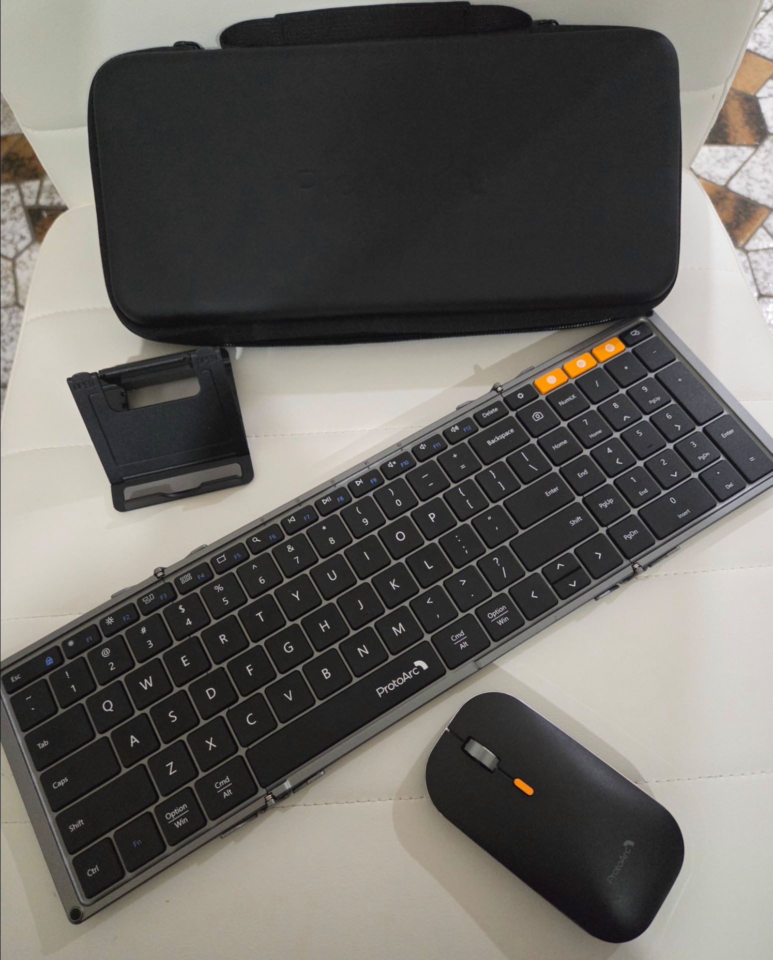 Using The Mouse ProtoArc XKM01 Full-Size Foldable Keyboard Mouse Combo for Sale in San ...