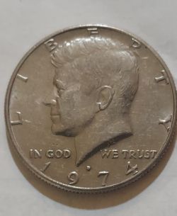 1974 D Strike Doubling Kennedy Half Dollar