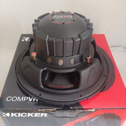 KICKER (1) 10 INCH DUAL 4 OHM VOICE COIL 700 WATTS CAR SUBWOOFER ( BRAND NEW PRICE IS LOWEST INSTALL NOT AVAILABLE )