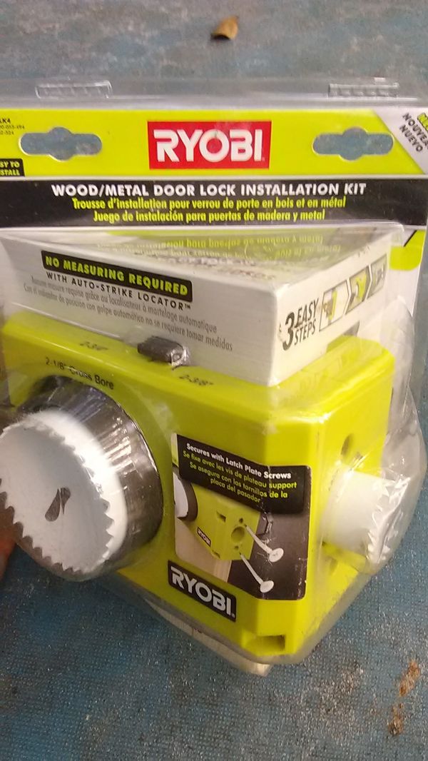 Ryobi Wood Metal Door Lock Installation Kit For Sale In