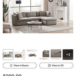 Member’s Mark Lindsey Modular Fabric Sofa with Storage Ottoman