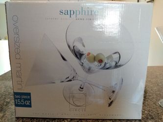 Pk. Of 2 Oversized Martini Glasses.