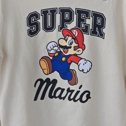 Super Mario Nintendo Sweatshirt pullover  LITTLE AND BIG KIDS SIZE L (14-16) NWT