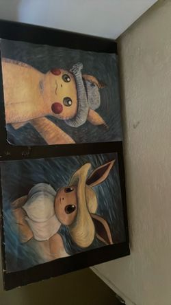 Van Gogh Pikachu & Eevee