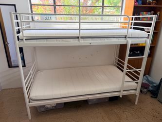 Great white Steel Bunk Beds