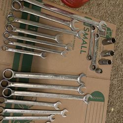 Pittsburg Combination Wrenches and Various Sockets