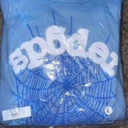 Sp5der Hoodie Baby Blue 