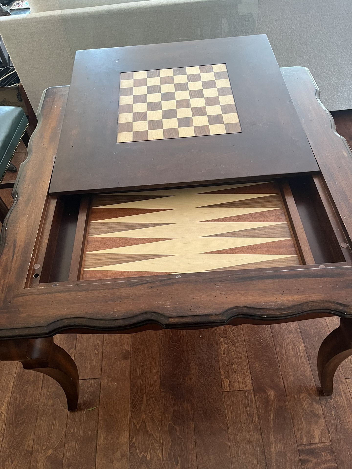 Crafted Wood Square Game Table /Dining Table