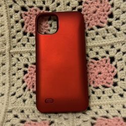 Red iPhone Chargeable Phone Case 