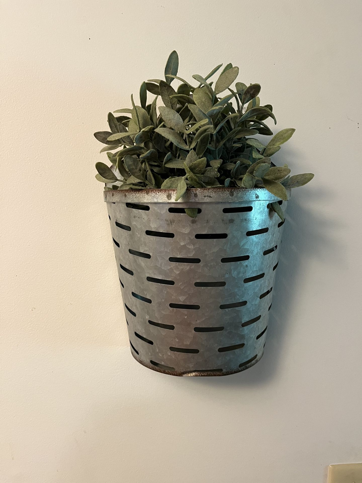 Galvanized Olive Basket