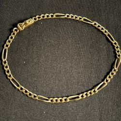 18 K SOLID GOLD FIGARO BRACELET 