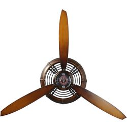 Metal Wall Decor Art Antique Airplane Propeller Aviation Wall Clock for Living Room Bedroom Rustic Wall Sculptures Claybank 29.5×26.4 inches