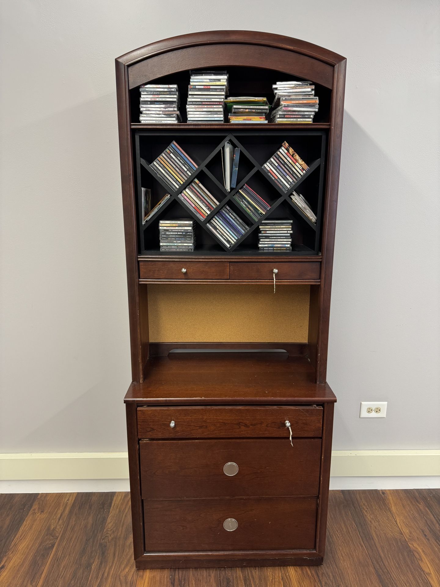 Wood Wine Hutch with Storage