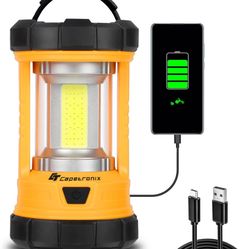 Camping Lantern, 3200LM Bright Camping Light, 4600mAh Power Bank Rechargeable LED Lantern for Power Outages, 5 Light Modes Lantern Camping Lamp for Fi
