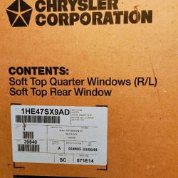 Jeep Jk 4 Door Soft Top Quarter Windows And Rear Window Tinted 2007-2014