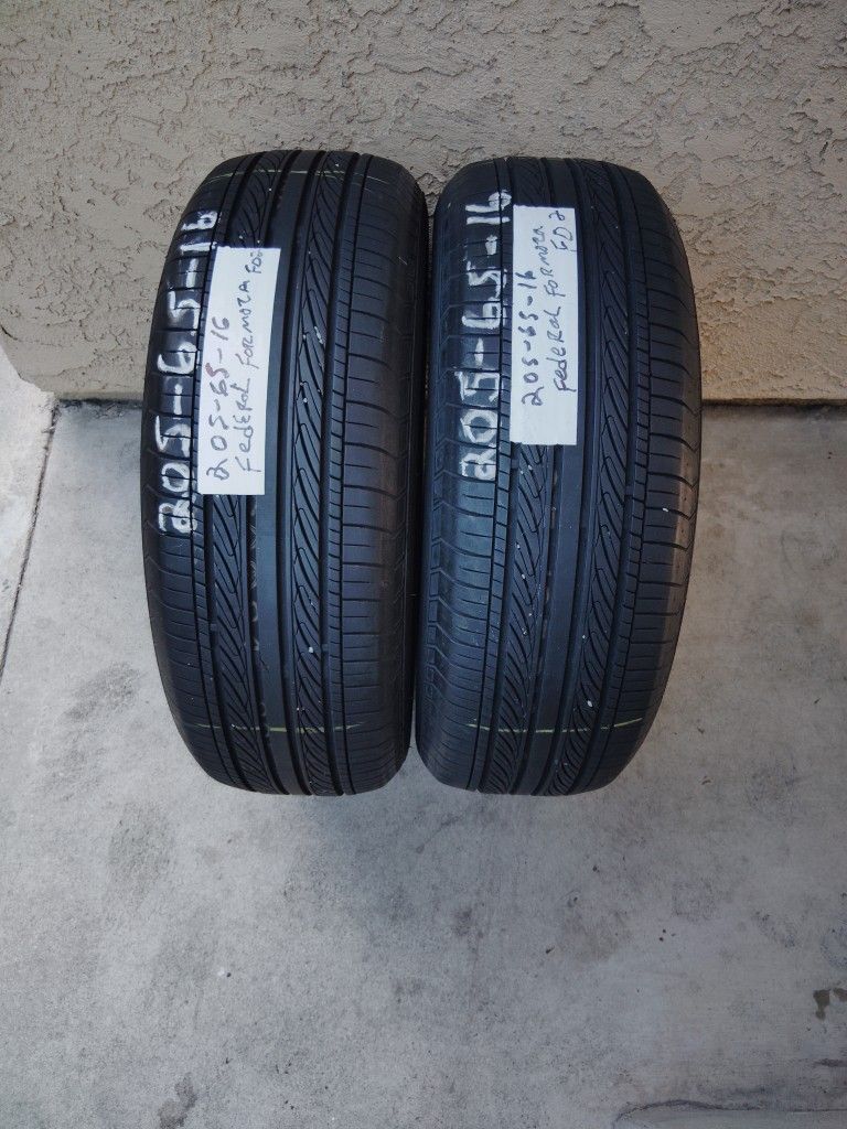 (2) 205/65/16 FEDERAL FORMOZA FD2 LIFE: 90%