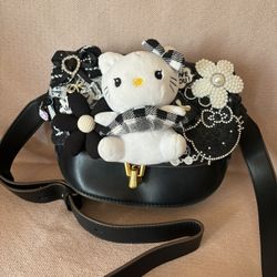 Leather handcrafted Hello Kitty Crossbody