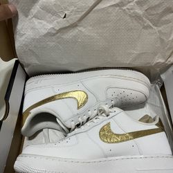 Nike Air Force 1 Gold Foil Swoosh