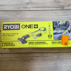 RYOBI ONE+ 18V Cordless Vacuum Cleaner Handheld, Hand Vacuum with Powered Brush (Tool Only)
