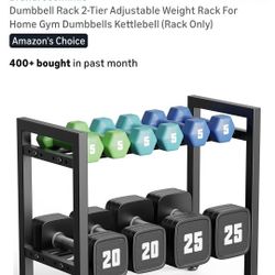 2 Tier Adjustable Dumbbell Rack