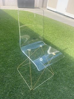 Clear Acrylic/Gold Chair