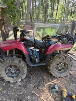 Red ATV Four Wheeler for Parts or Repair