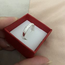 Real 925 Sterling Silver Wedding Band Size 7