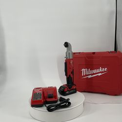 Milwaukee M18 18V Lithium-Ion Cordless 3/8 in. 2-Speed Right Angle Impact Wrench Kit W/(1) 1.5Ah Batteries, Charger, Hard Case 
