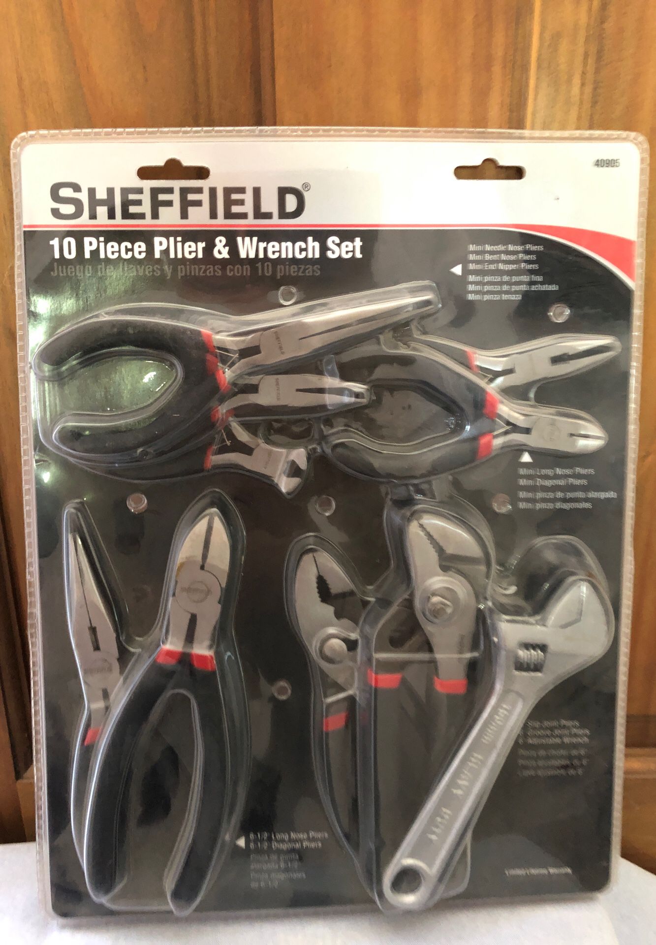 Sheffield 10 Piece Plier & Wrench Set