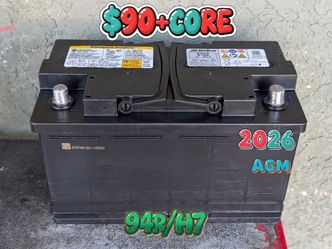 AGM Car Battery Group Size 94r/H7