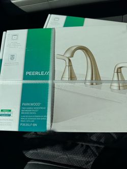 Peerless brushed nickel bathroom faucet