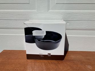 Studio Nova by Truck Black and White Chips & Dip Ceramic set. New in box.