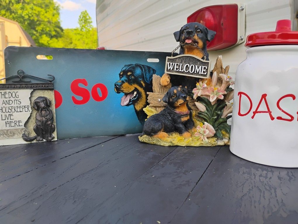 4 Pc Set All Dogs Decor...