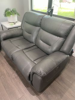 Leather Love Seat