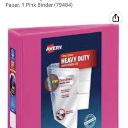 Avery Heavy Duty Binders Cards Pokémon Baseball Basketball 3 Inch 3 Ring Binders Binder Pink School College Business For 