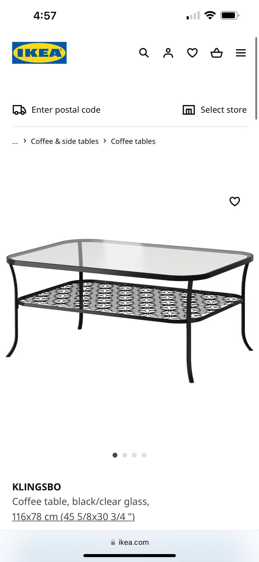 Ikea Klingsbo Coffee Table