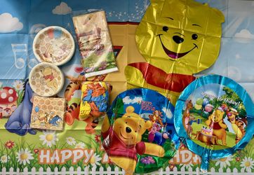 Winnie The Pooh 7th Birthday Party Decoration Supplies. 